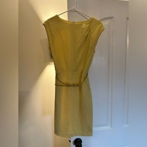 The Limited Yellow Ponte Dress with Belt